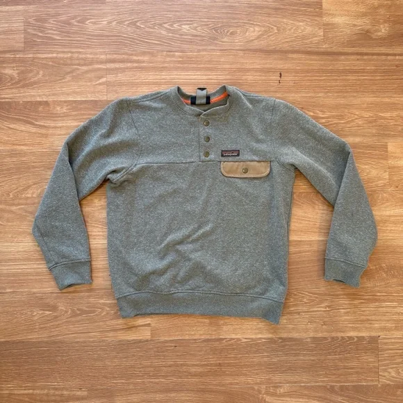 Women’s Patagonia Work Hemp l Button Crewneck Pullover Sweatshirt Size Small - Picture 2 of 5